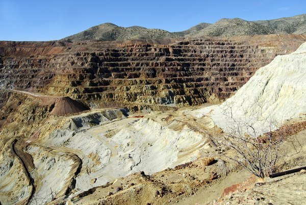 Kobbergruve med åpen brønn i Chile